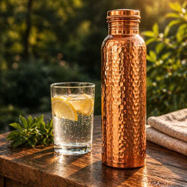 Trinkflasche aus reinem Kupfer