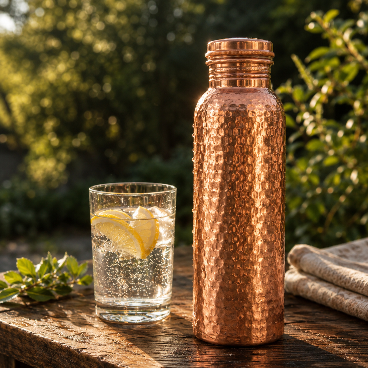 Trinkflasche aus reinem Kupfer