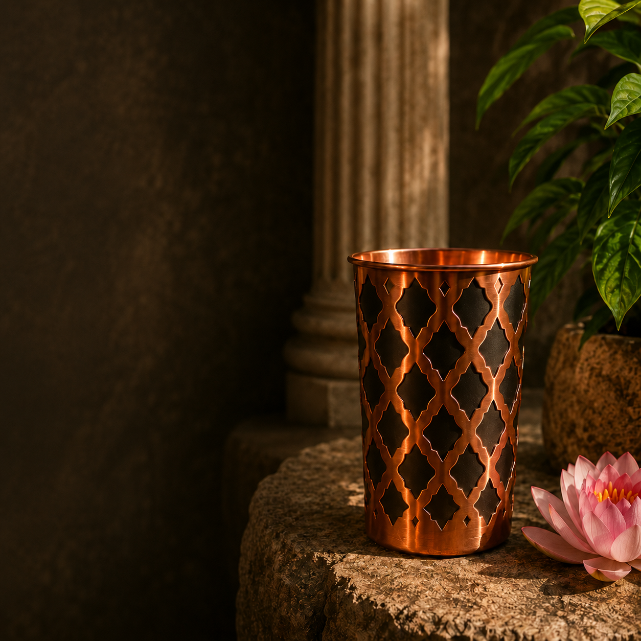 Becher aus massivem Kupfer - Diamond Edition
