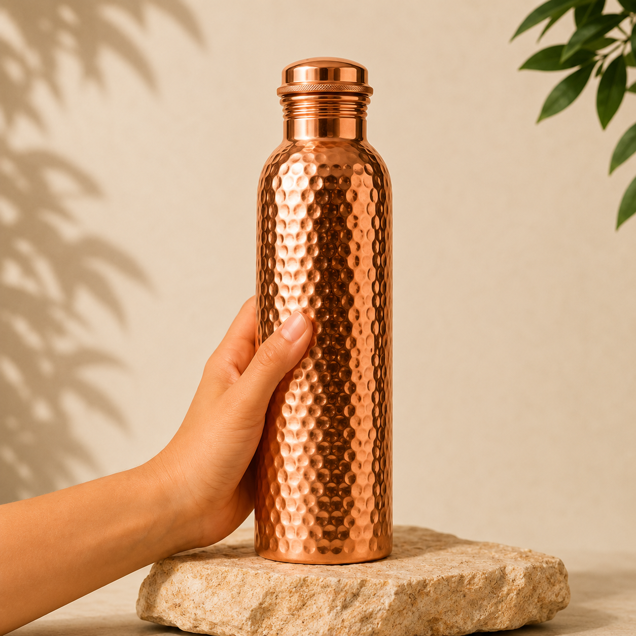Trinkflasche aus reinem Kupfer