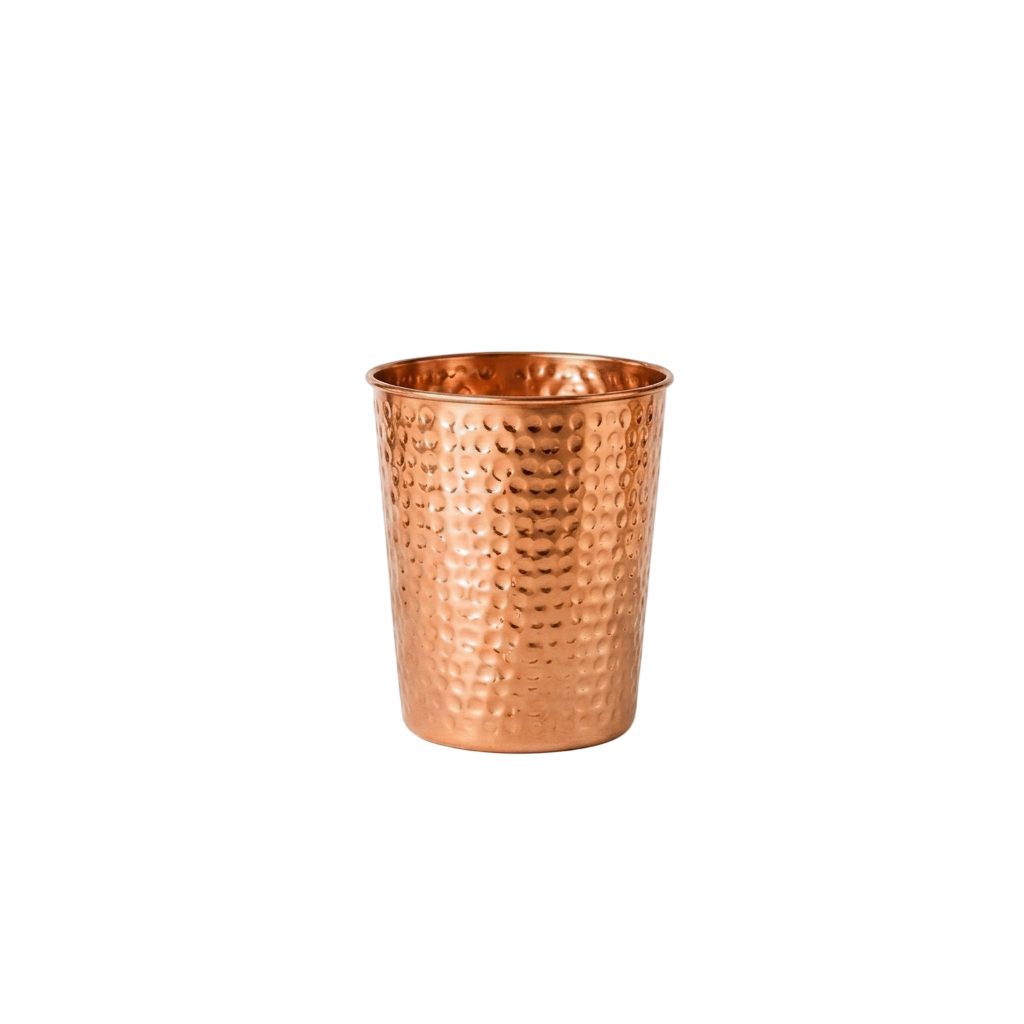 Hammergeschmiedetes Kupferglas